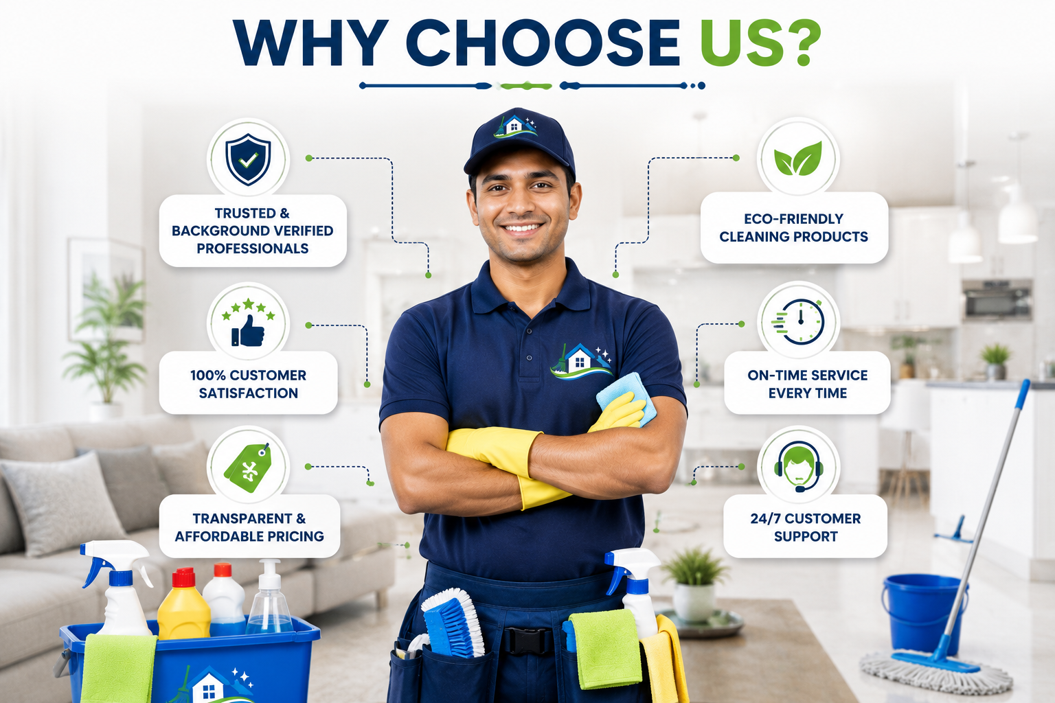 Professional cleaning team in Gorakhpur